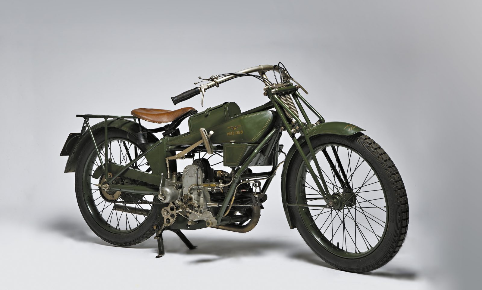 Collezione di moto d'epoca Luigi Baroncelli:  Moto Guzzi Tipo Normale, 500 cc. anno 1921. E' il primo modello di moto costruita dalla Guzzi.